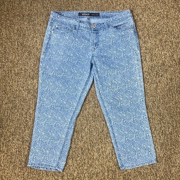 SALE OF JORDACHE SKINNY CROP WOMEN FLORAL JAMES SIZE 14 - Picture 2 of 13